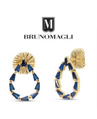 Stefania Gold Earrings, Zaffiro