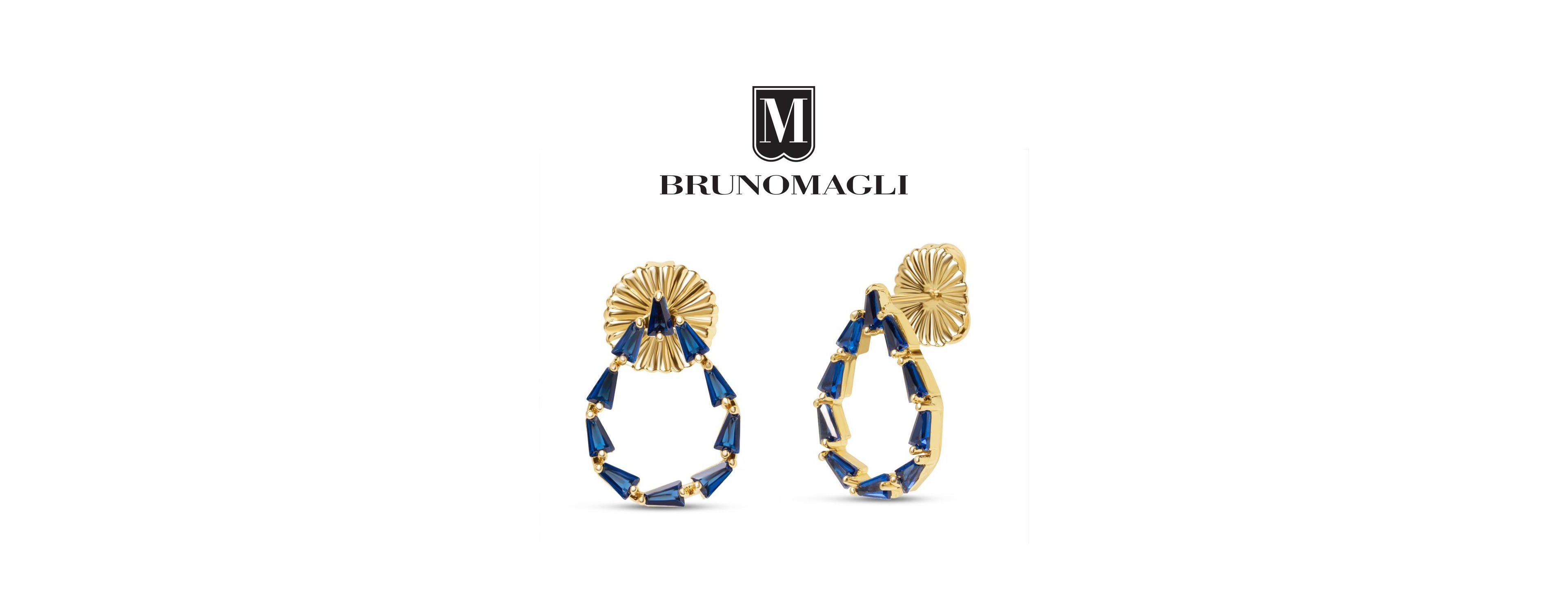 Bruno Magli Stefania Gold Earrings, Zaffiro