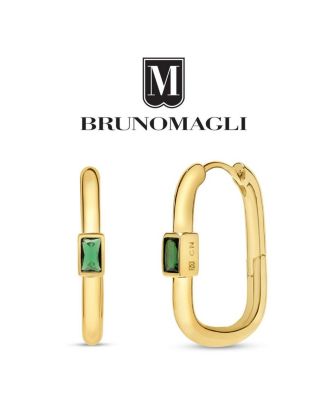 Women's Crystal Gold-Tone Daniela Hoop Earrings
