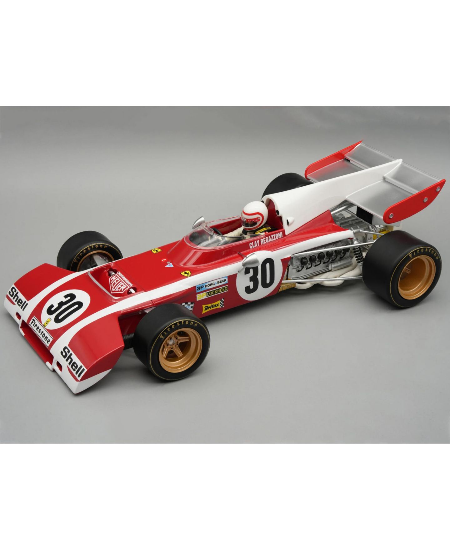 Детская игрушка Tecnomodel 1/18 Scale Ferrari 312 B2 Formula 1 Mythos Series Model Car with Figure — фото 1