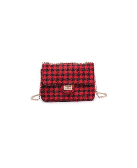 Женская сумка Urban Expressions Camille Multi-Color Tweed Shoulder, цвет: Красный чёрный