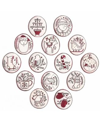 Christmas Embroidery Kit 12 Diy Ornament Set for Beginners