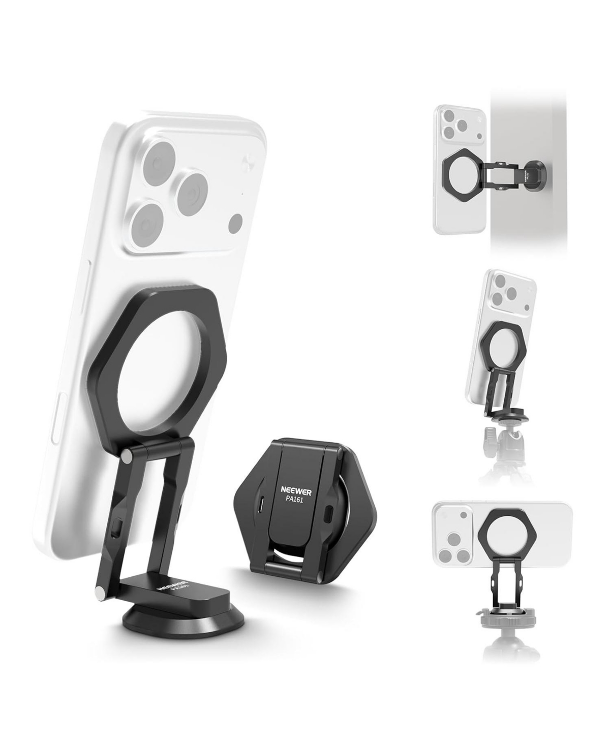 Lamicall Dual Magnetic Phone Stand for MagSafe iPhone and Samsung Galaxy