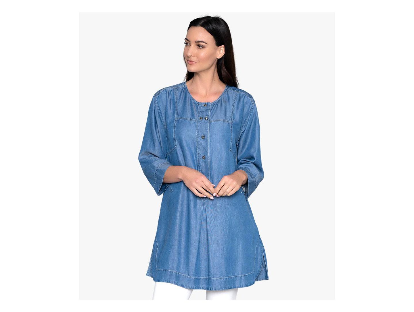 Женский свитер Stella Carakasi Collarless Quarter Sleeve Pullover Tunic, цвет: Средняя варка — фото 3