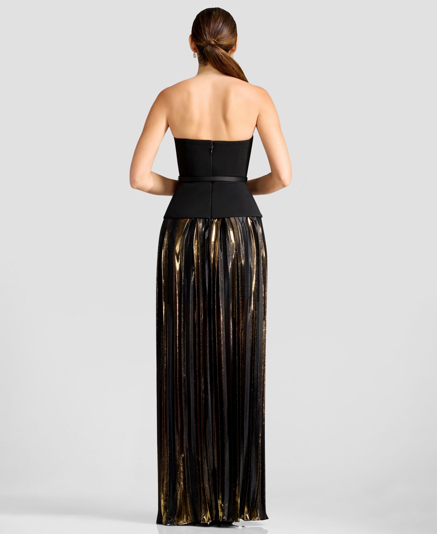 Женское платье Dress the Population Triston Strapless Sweetheart Fit-and-Flare, цвет: Чёрный разноцветный — фото 5