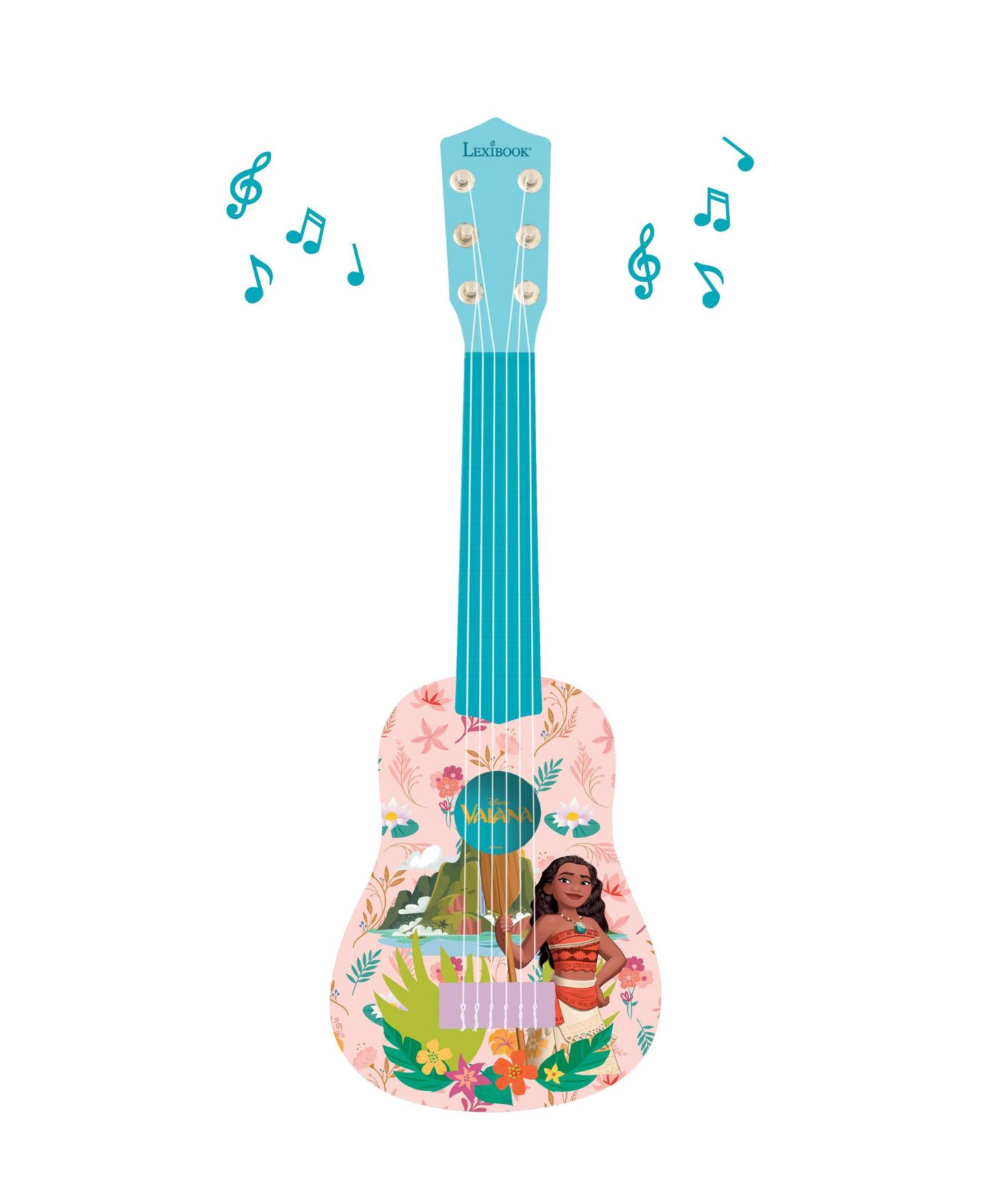 Disney Moana/vaiana Детская гитара Disney Moana My First Guitar с 6 нейлоновыми струнами, от 3 лет, цвет: Синий — фото 3