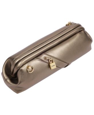Women's Bloomwood Clutch with Lock Detail and Chain Strap
