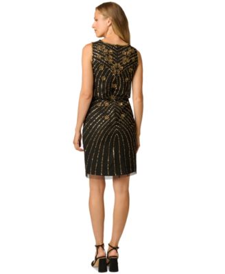 Black And Gold Sequin Dress