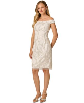 Women's Off-the-Shoulder Embroidered Dress