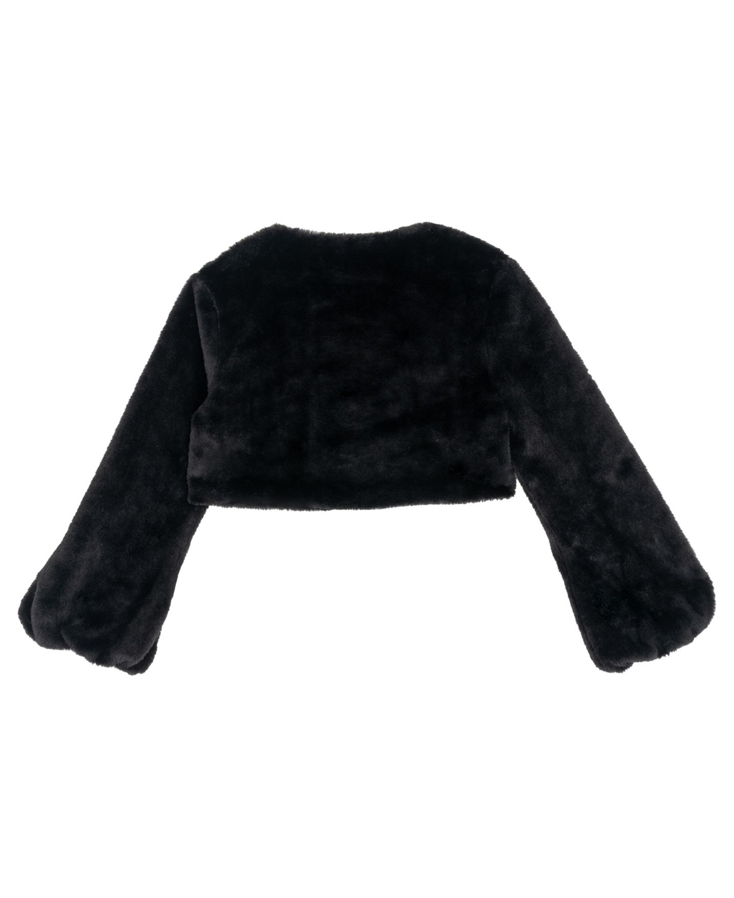 Болеро Rare Editions Faux Fur Long-Sleeve Special Occasion Shrug для девочек, цвет: Чёрный — фото 2