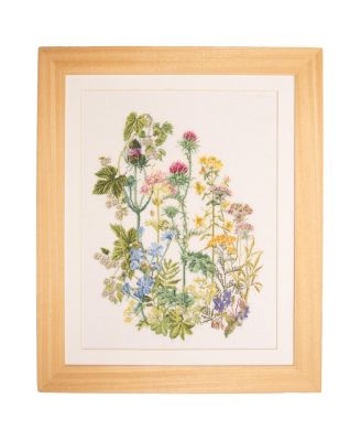 Wildflower Counted Cross Stitch Kits For Adults Beginners with Threads Hoop