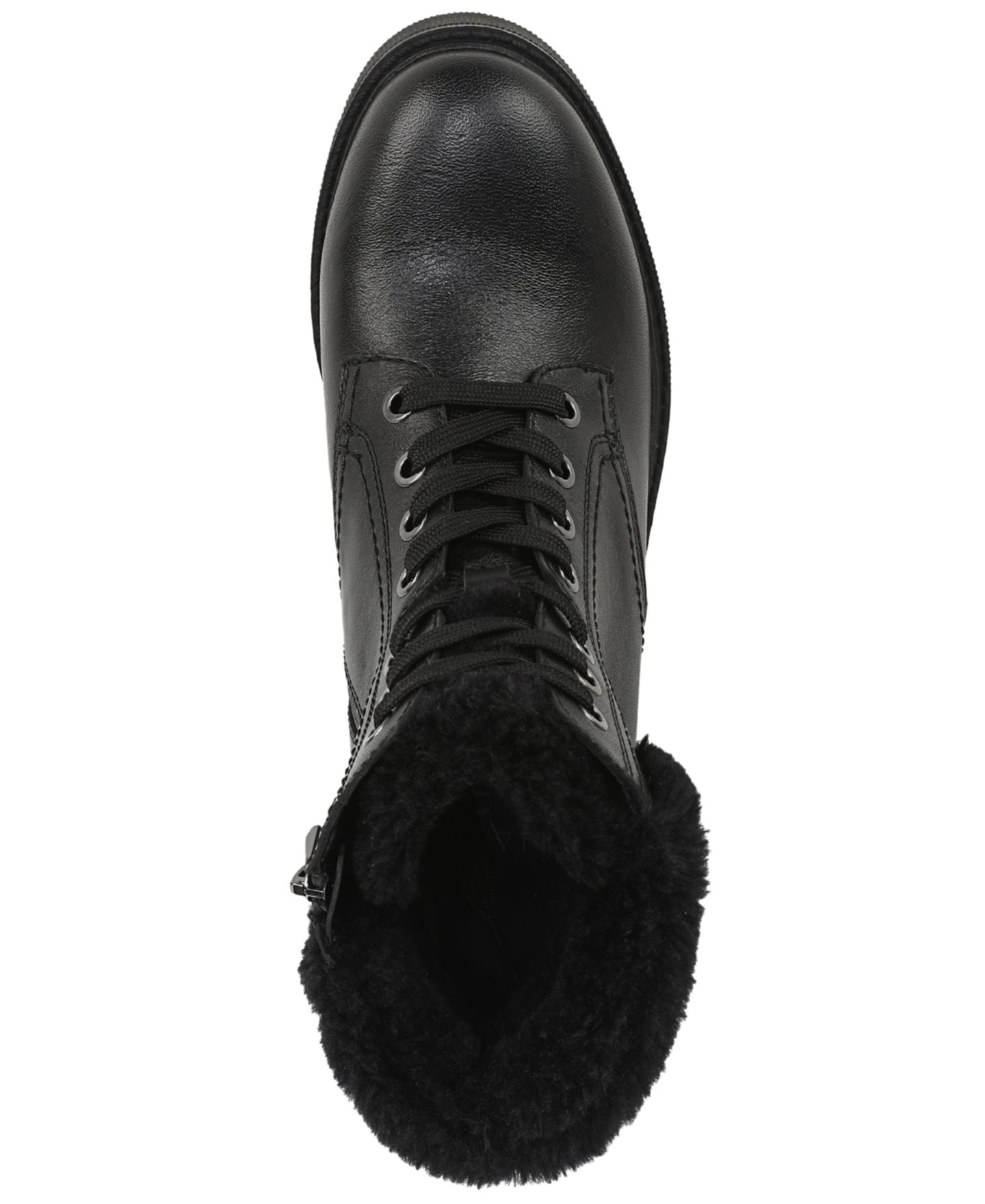 Женские ботинки Naturalizer Jovani-Cozy Round-Toe Block-Heel, цвет: Чёрный кожаный — фото 3