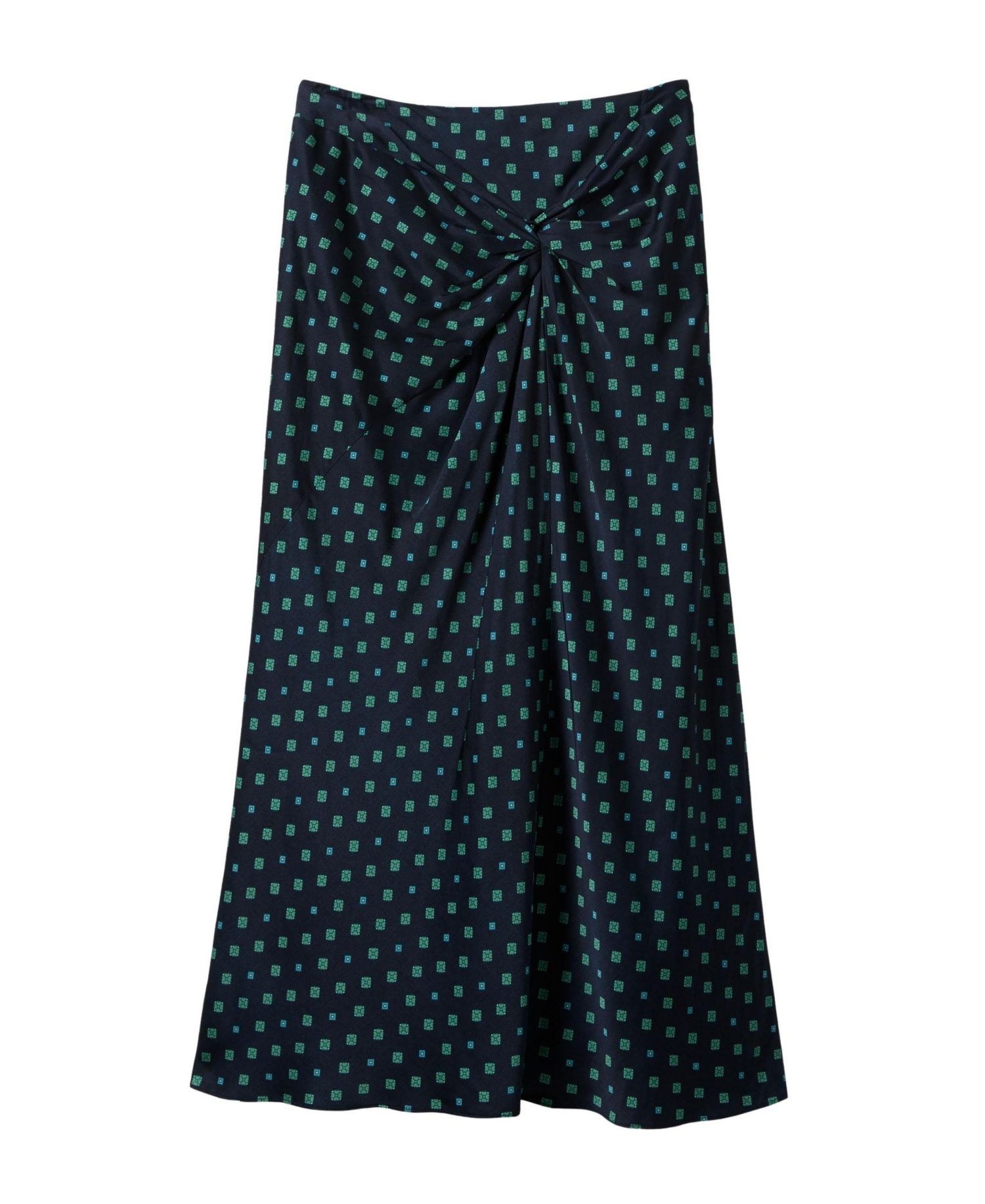 Women's Diamond Geo Twist High-Waisted Midi Skirt