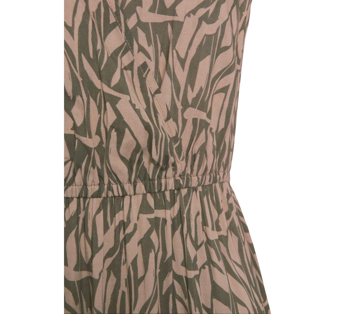 Женское платье Lascana Printed Wrap V-Neck Rayon Maxi, цвет: Хаки песочный — фото 6
