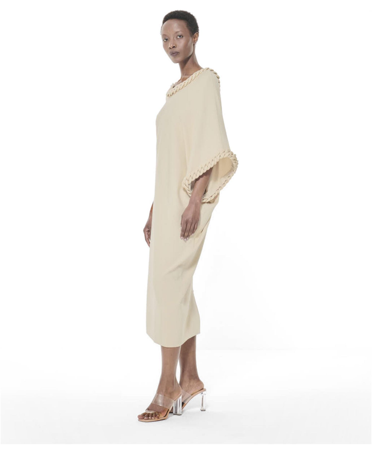 Women's Chain-Detail Knit Asymmetric Dress
