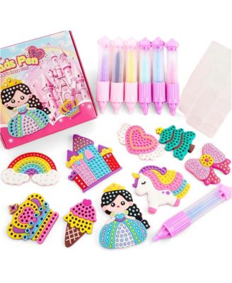 Princess Mess-Free 6-Piece Dot Bead Pen Set, Ages 6+