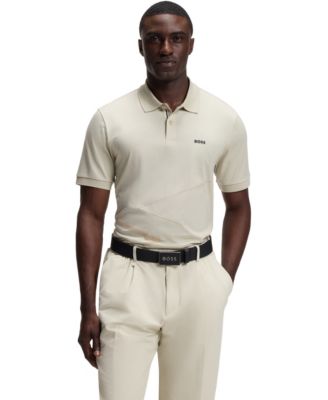 BOSS by Men's Pima-Cotton Regular-Fit Printed Polo Shirt