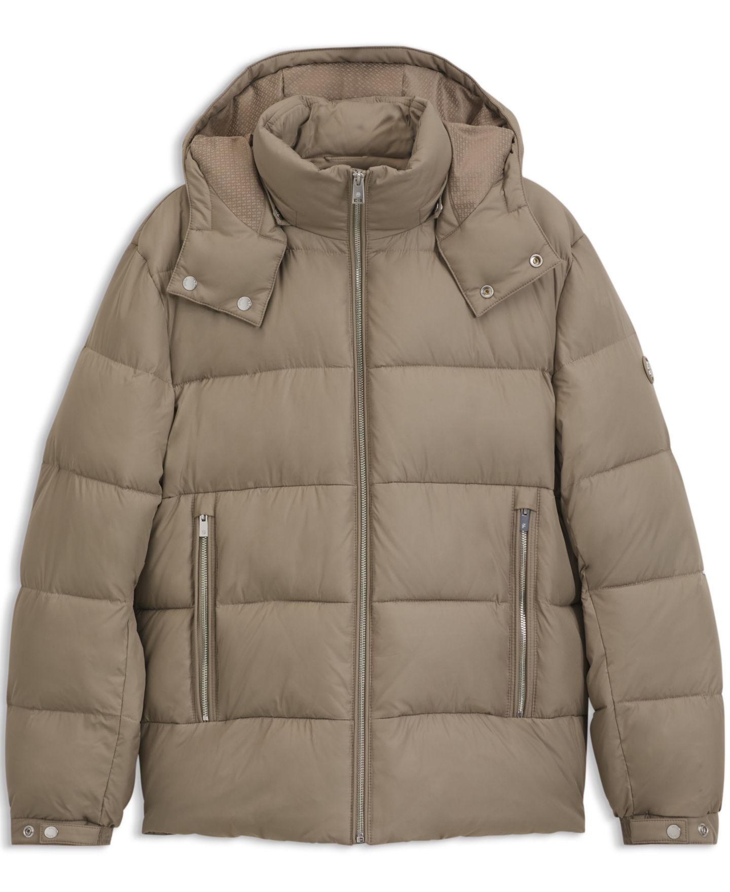 Мужская куртка Hugo Boss H-Colter Water-Repellent Regular-Fit Puffer, цвет: Коричневый — фото 3