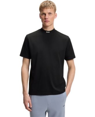 BOSS by Men's Relaxed-Fit Mock-Neck T-Shirt