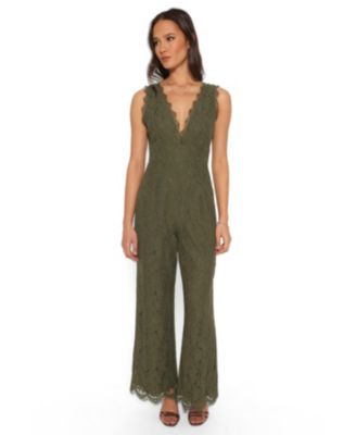 Women's Eloise Floral-Print Lace V-Neck Jumpsuit