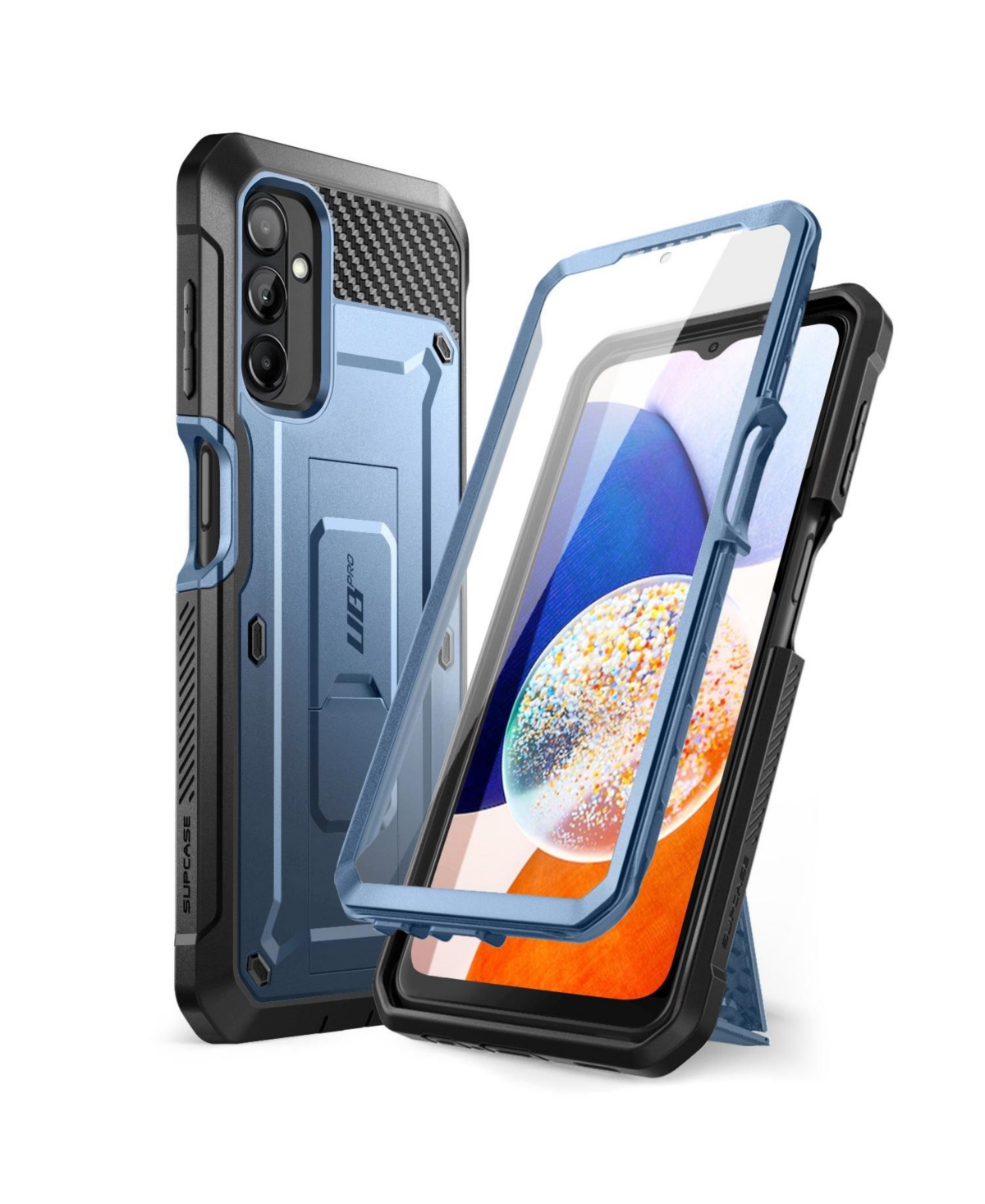 Supcase Unicorn Beetle Pro Shockproof Phone Case with Built-in Screen Protector for Samsung Galaxy A14 - blue