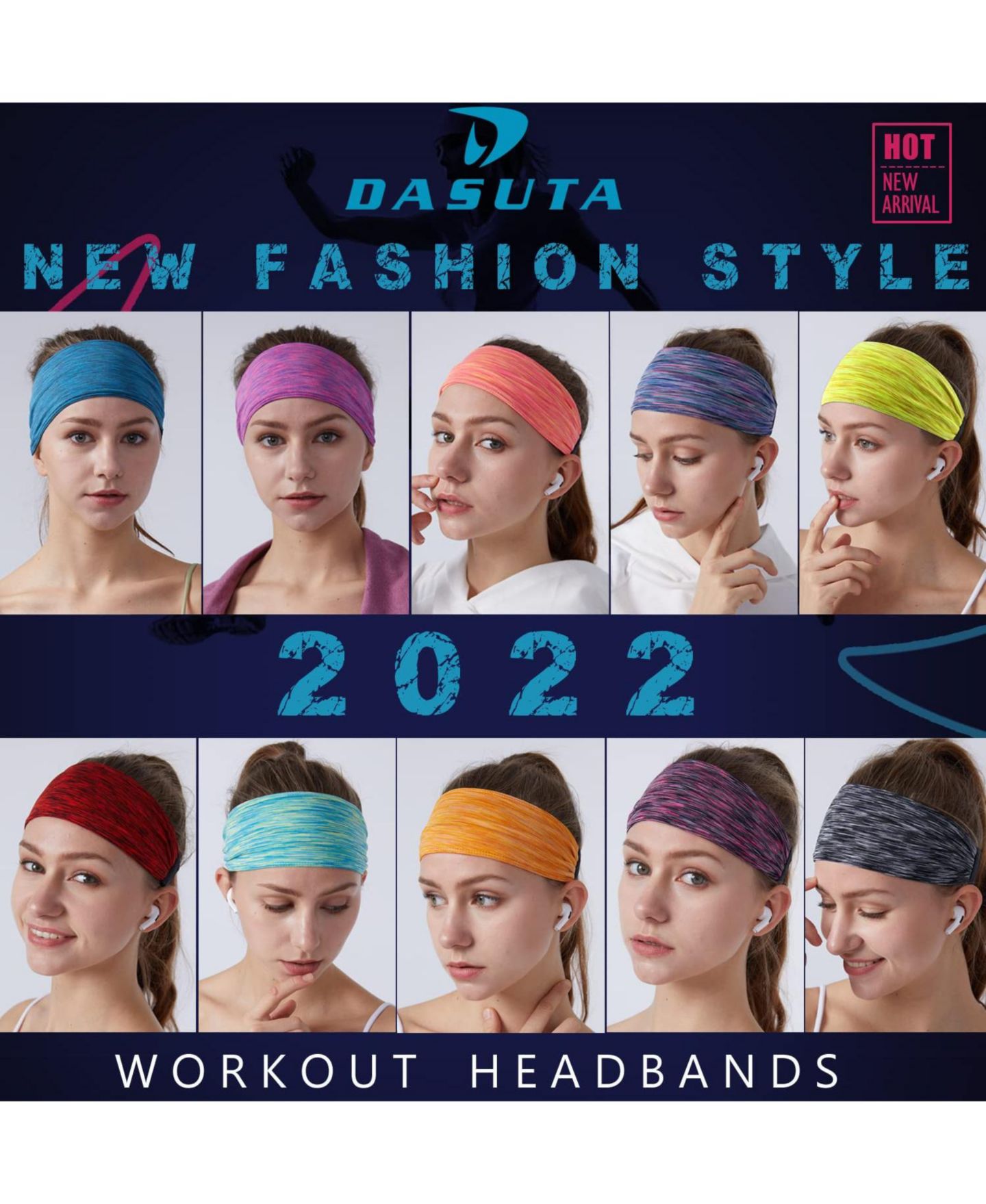 Аксессуары для волос Furlihong Unisex Athletic Running Headbands — фото 2