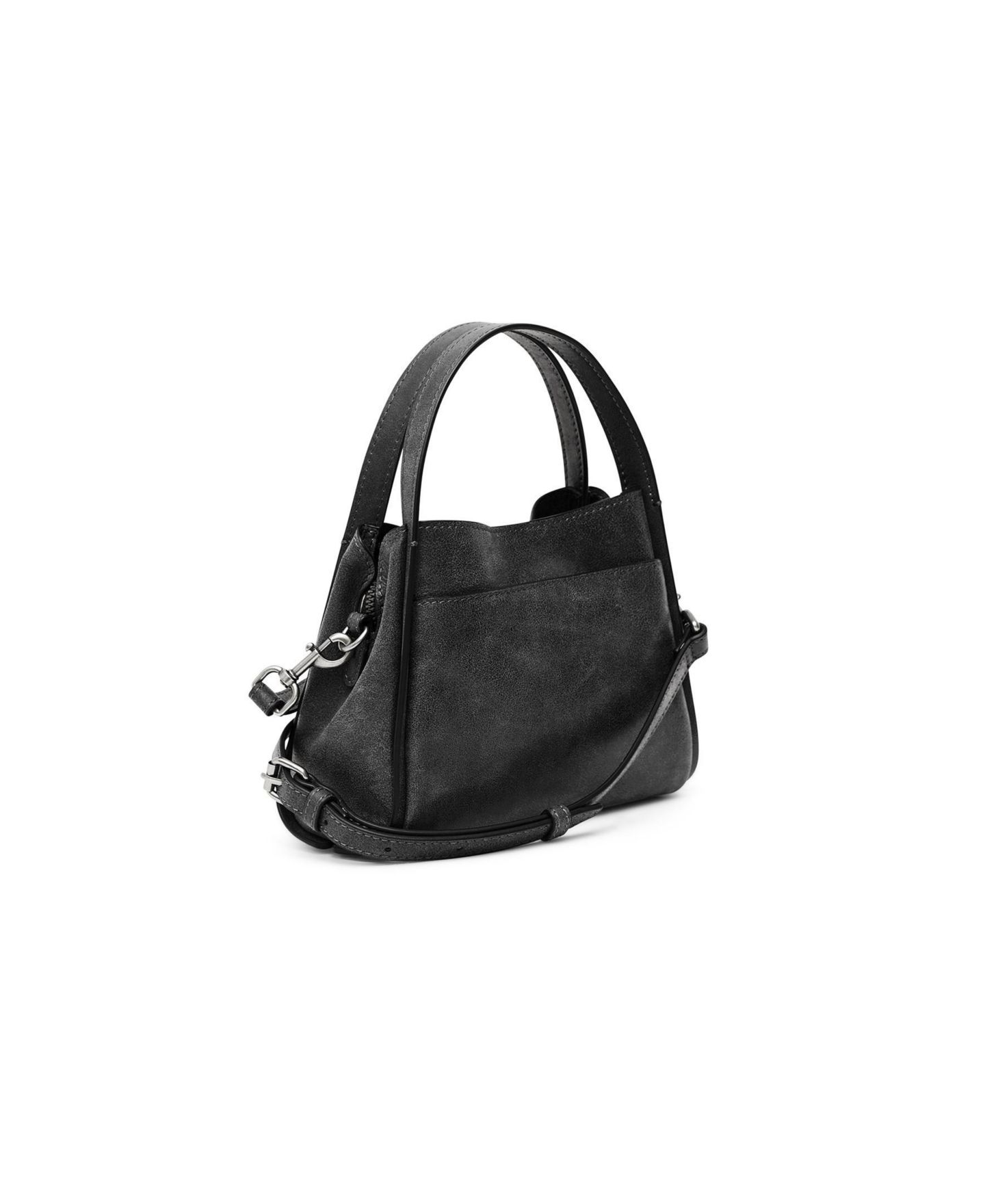 Женская сумка American Leather Co. Auburn Genuine Leather Mini Crossbody, цвет: Чёрный кожаный — фото 2
