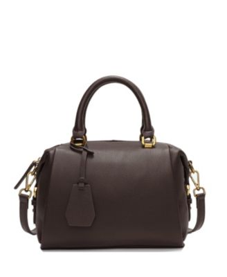 Quinn Women's Pebbled Leather Boston Bag Structured Doctor Bag Top Handle Satchel Crossbody Bowling Handbag