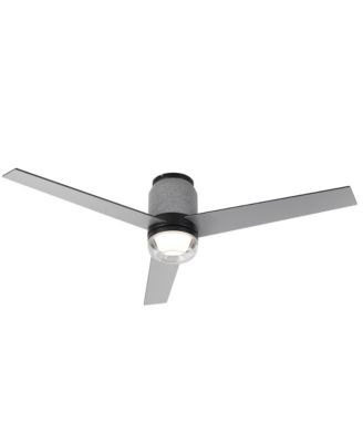 52 Modern Flush Mount LED Smart Ceiling Fan with RGB Light and Remote, App Control