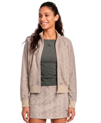 Women's T7 Snake Aop Mock-Neck Track Jacket
