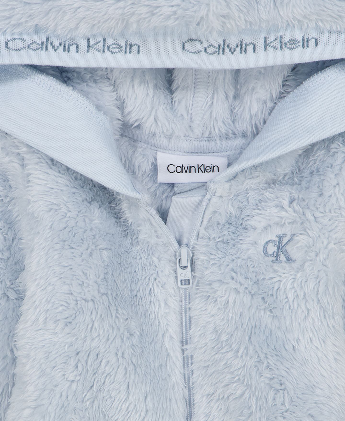 Комбинезон Calvin Klein Hooded Sherpa Long-Sleeve Coverall для мальчиков-малышей, цвет: Светлый синий — фото 3