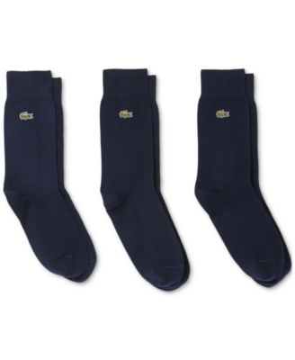 Men's Ribbed Cotton-Blend Crew Socks, 3-Pack