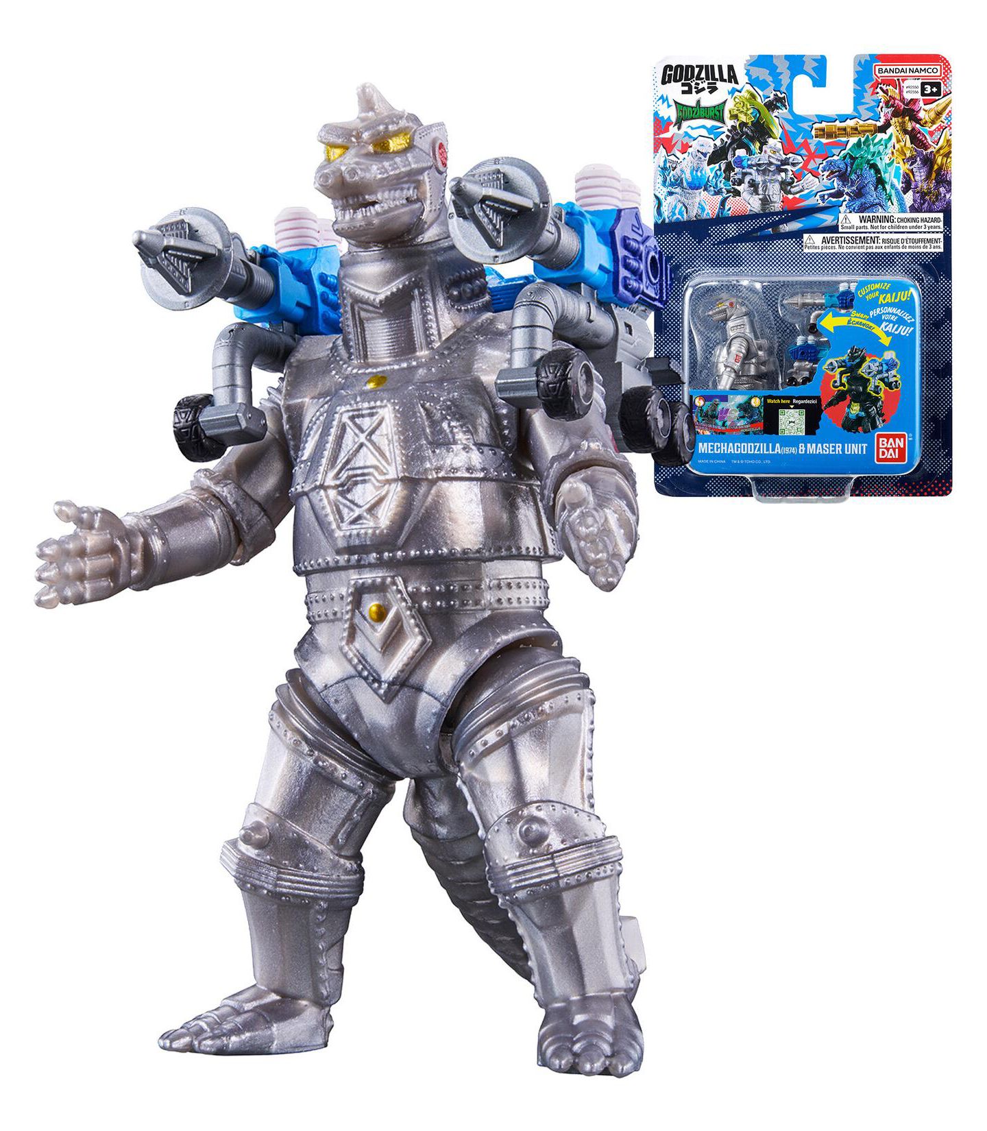 Набор из 2 фигурок Bandai Godzilla Godziburst: Mechagodzilla и установка Maser, от 4 лет — фото 1