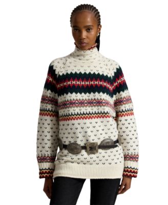 Women's Fair Isle Wool-Blend Turtleneck Sweater