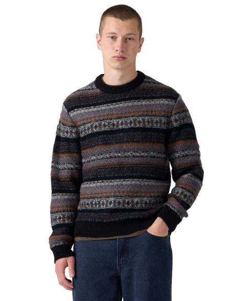 Мужской свитер Levi's Presidio Crewneck Wool-Blend, цвет: Чёрный