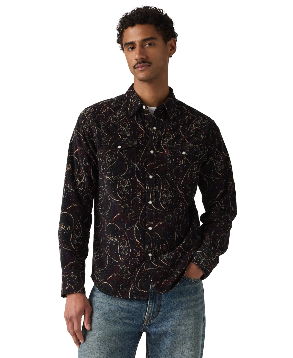 Levi's Men's Barstow Long-Sleeve Western Shirt - Nightfall Navy