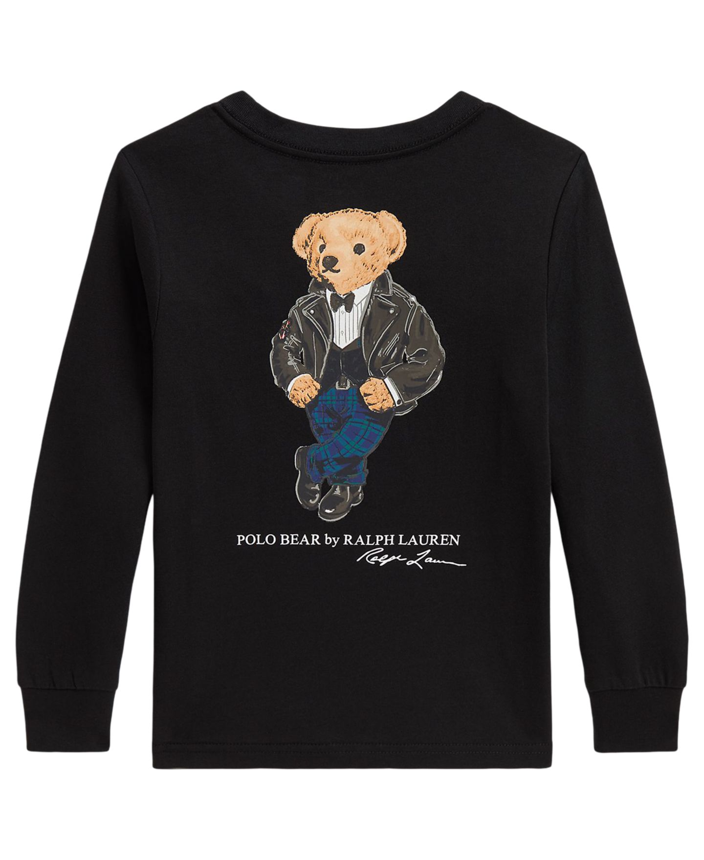 Футболка Polo Ralph Lauren Polo Bear Long-Sleeve T-Shirt для мальчиков, цвет: Чёрный — фото 1