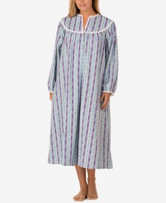 Lanz of Salzburg Plus Size V-Neck Flannel Nightgown - Lingerie ...
