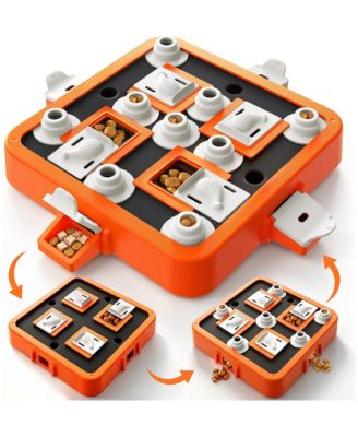 Large Adjustable Level Dog Puzzle Food Feeder Game Brain Training Toy