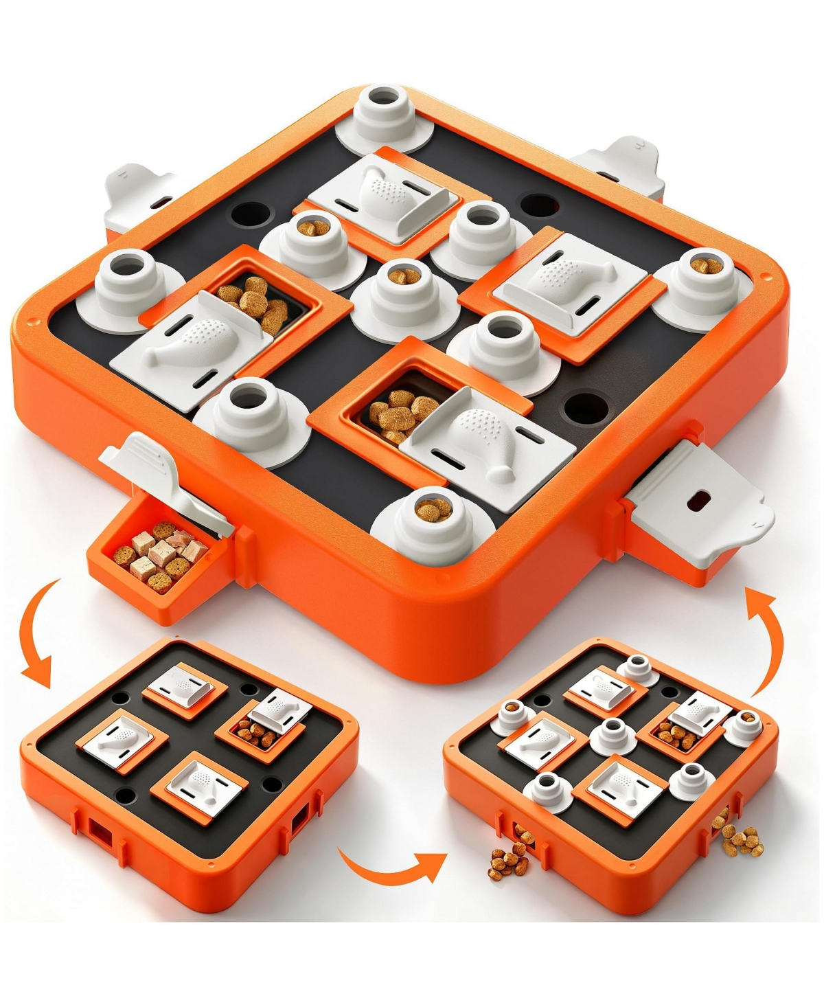 Magicorange Large Adjustable Level Dog Puzzle Food Feeder Game Brain Training Toy - Default