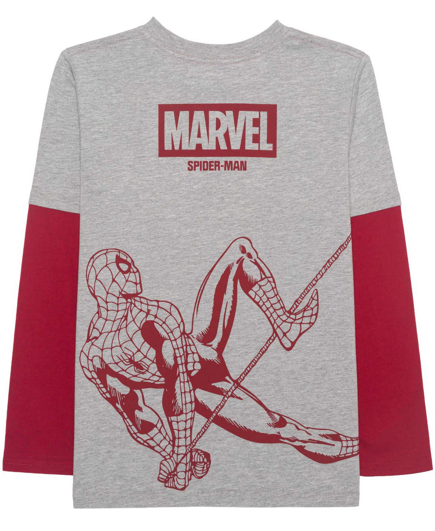 Футболка Epic Threads Spider-Man Long-Sleeve Graphic для мальчиков, цвет: Sterling — фото 2