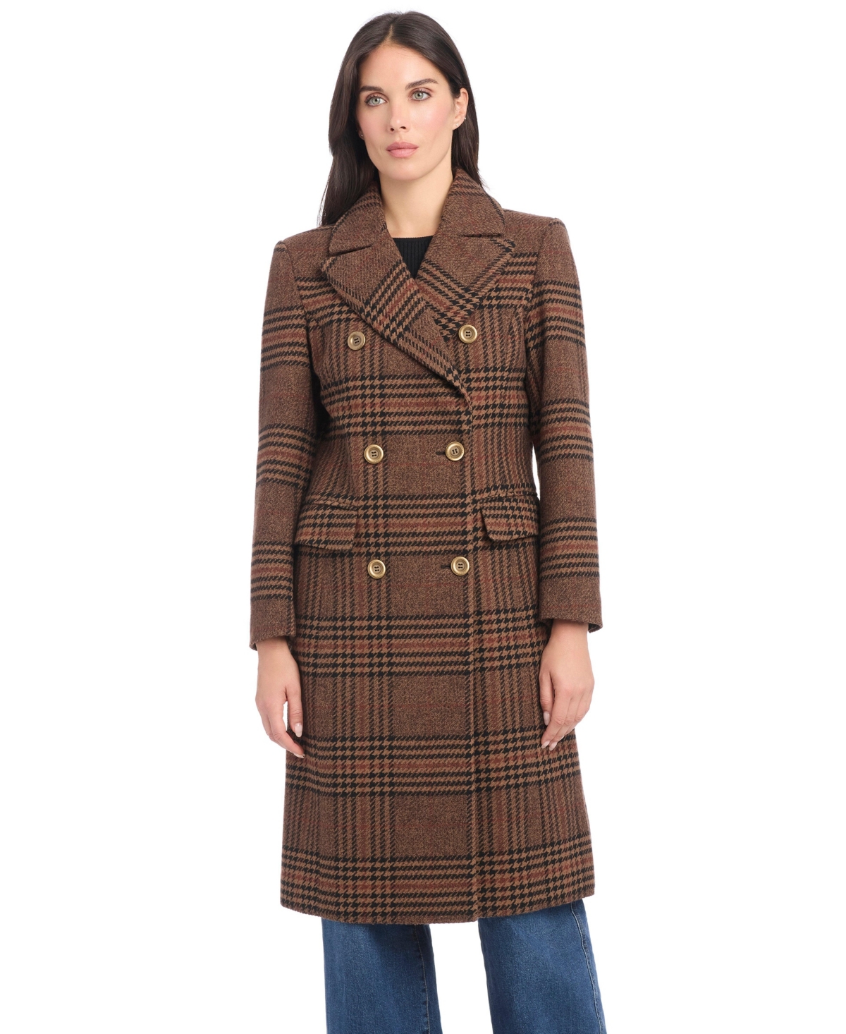 Vince Camuto Women's Long Double-Breasted Coat