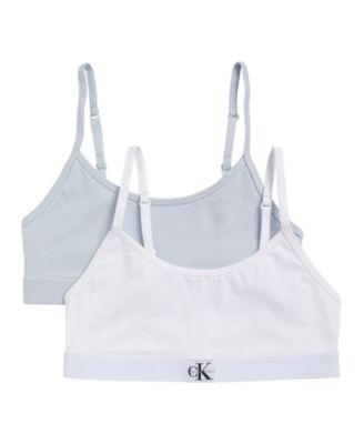 Girls' 6-16 Seven Cotton Span Monologo Bra, 2-Pack