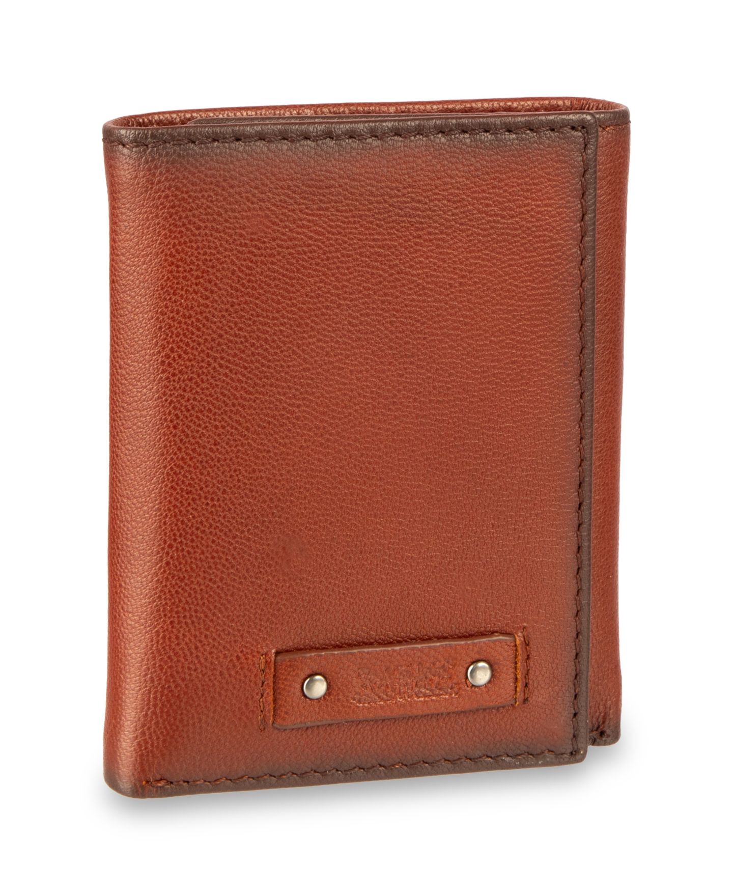 Мужской кошелёк Levi's RFID-Blocking Extra-Capacity Genuine Leather Trifold Wallet, цвет: Рыжевато-коричневый — фото 2