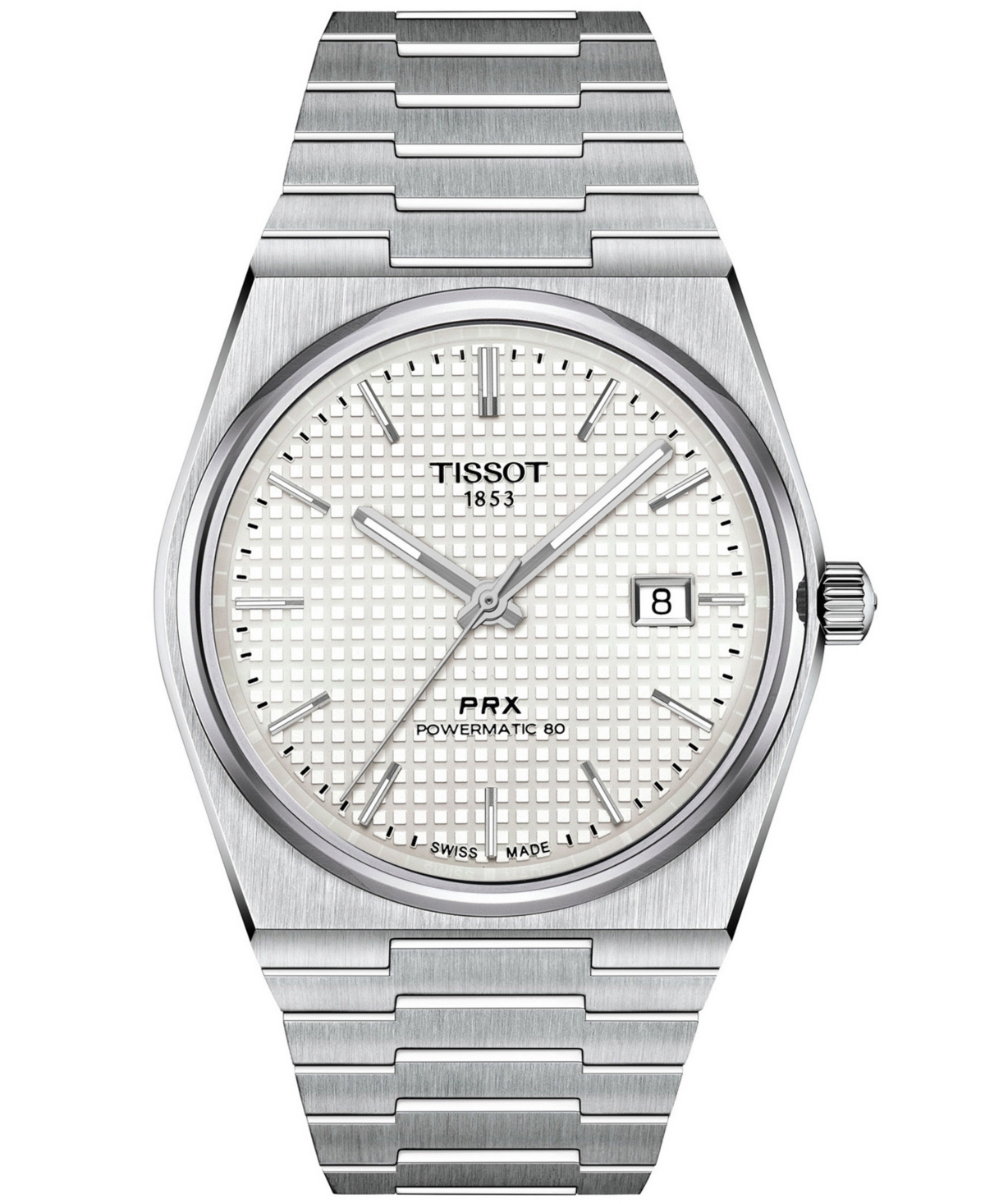 Tissot Men's Automatic Prx Silver Stainless Steel Watch 40mm