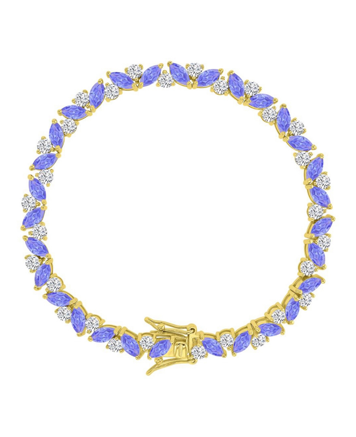 Macy's Cubic Zirconia 14k Gold-Plated Tennis Bracelet - Yellow