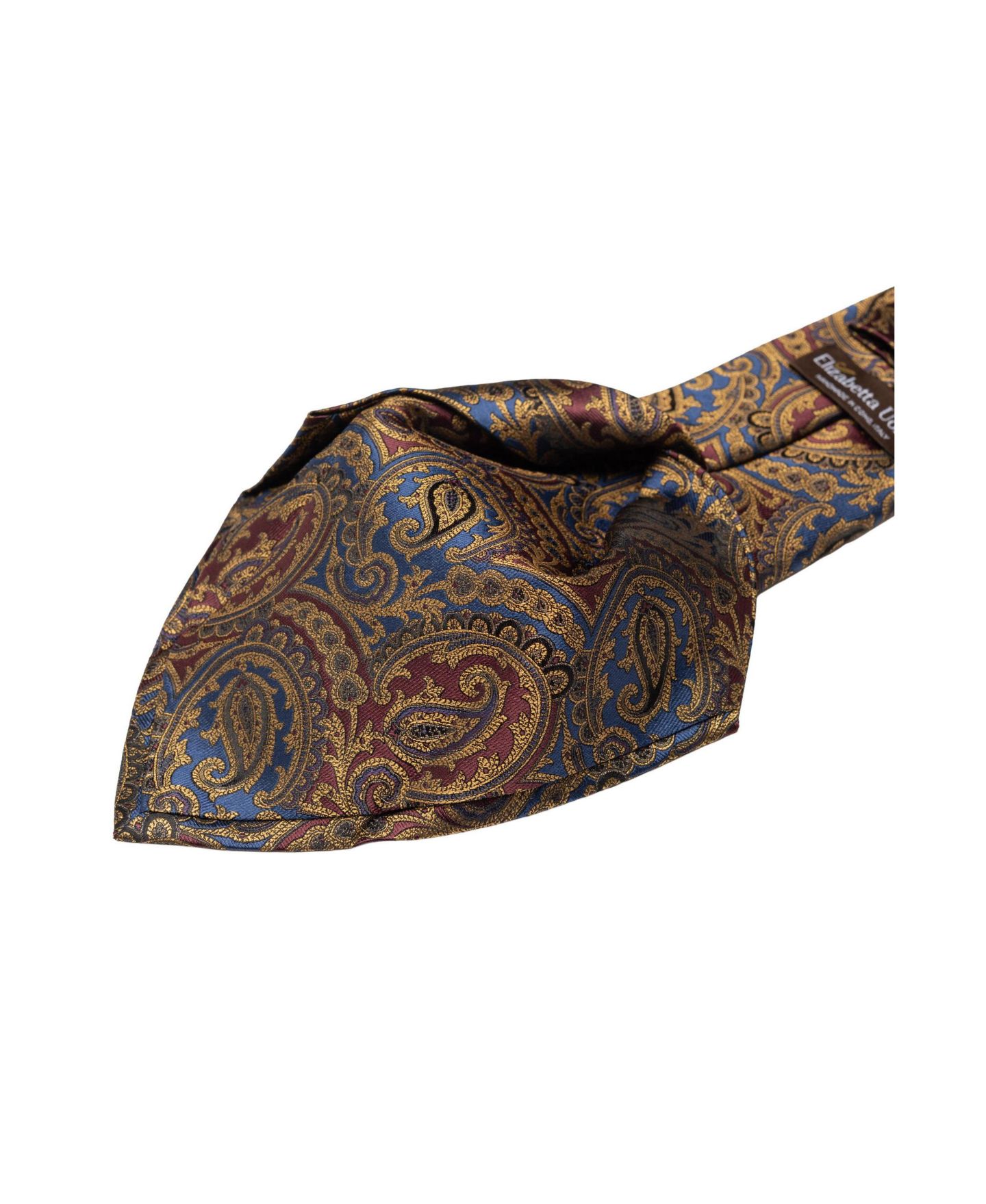 Мужской галстук Elizabetta San Carlo Paisley Jacquard Tie, цвет: Сапфировый / Рубиновый — фото 4