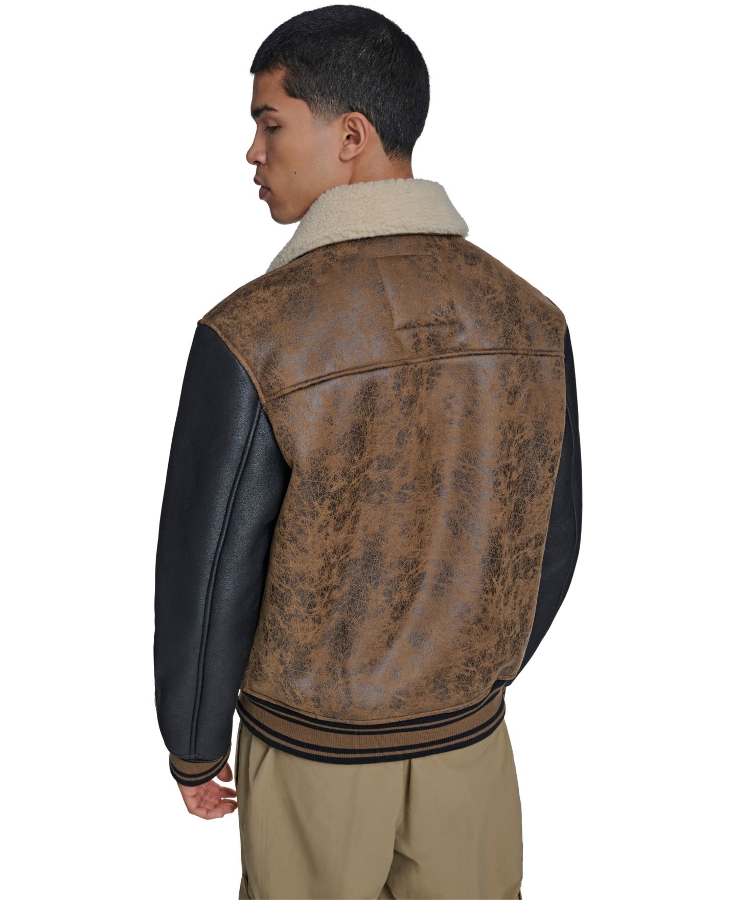 Мужская куртка Champion Faux Shearling Varsity, цвет: Винтажный коричневый — фото 7