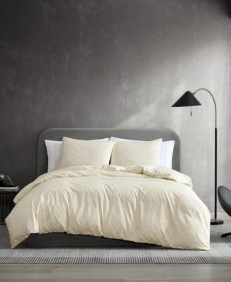 Linear Floral 3-Piece Duvet Cover Set, King