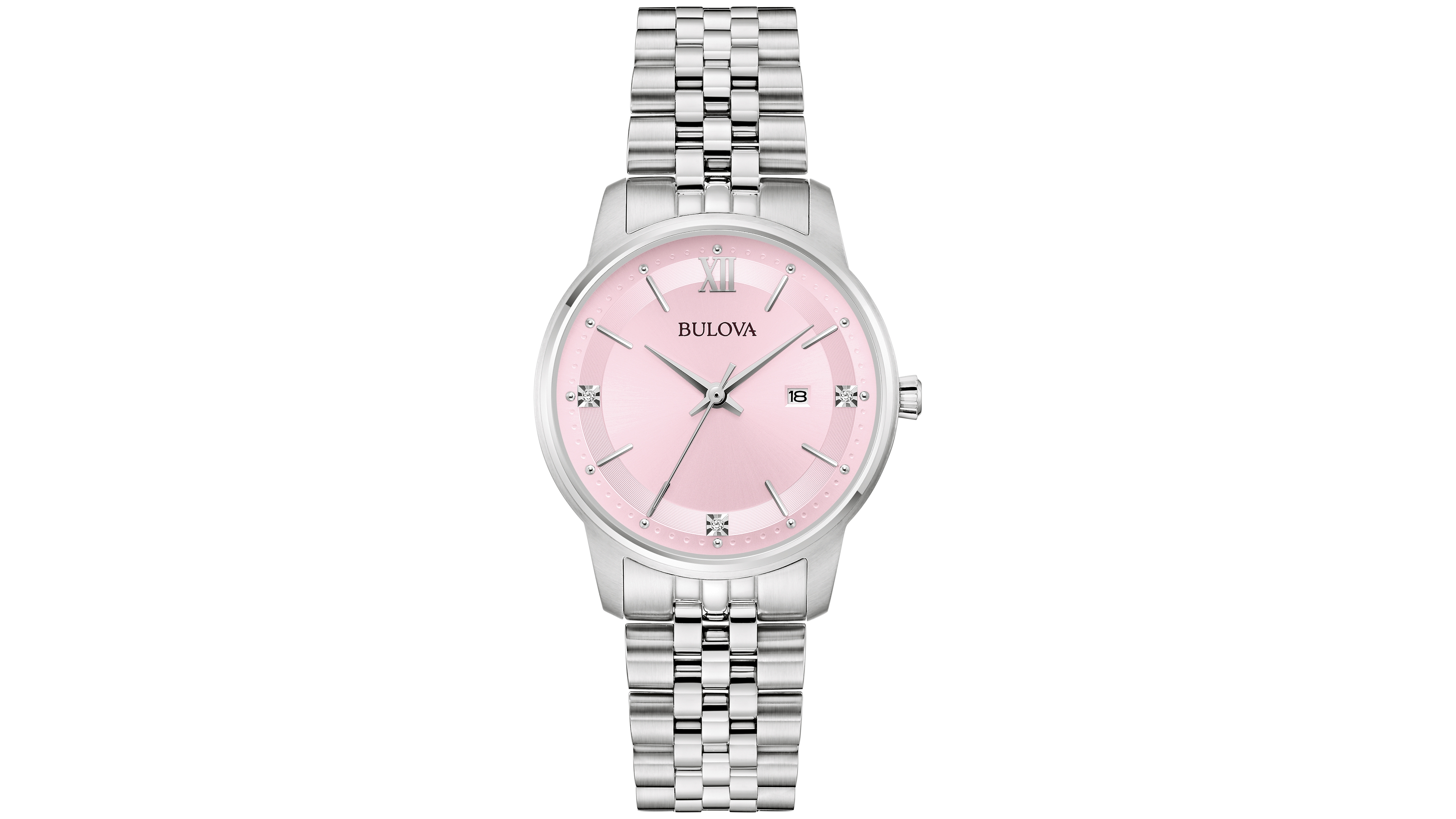 Bulova Women's Classic Quartz Silver-Tone Stainless Steel Bracelet Watch 32mm